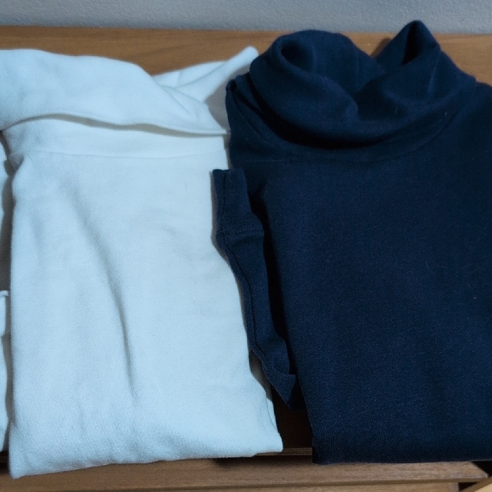 Carter's Girl's Turtleneck Sweater Set - Navy and White